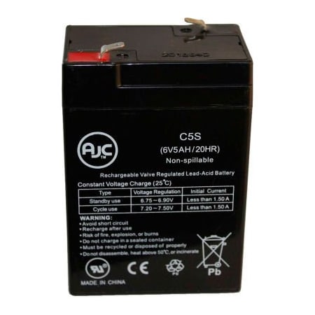 Battery Clerk AJC Sonnenschein 45102300 6V 5Ah Emergency Light Battery SONNENSCHEIN-45102300